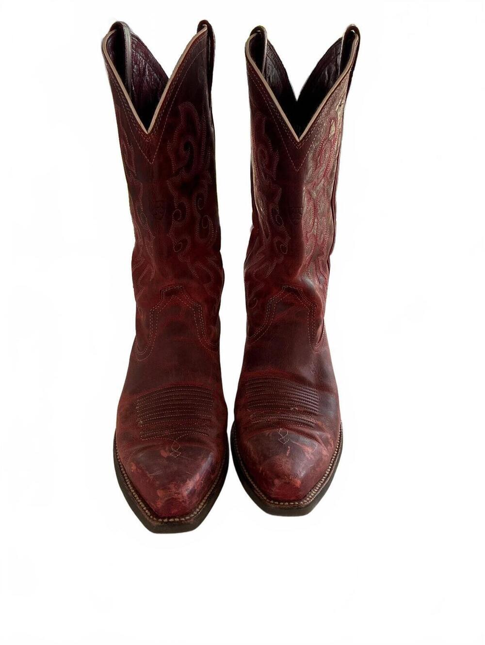 Ariat Women's Red Leather Western Cowboy Boots Size US 9.5 B